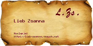Lieb Zsanna névjegykártya